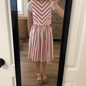 ASOS striped red and white dress